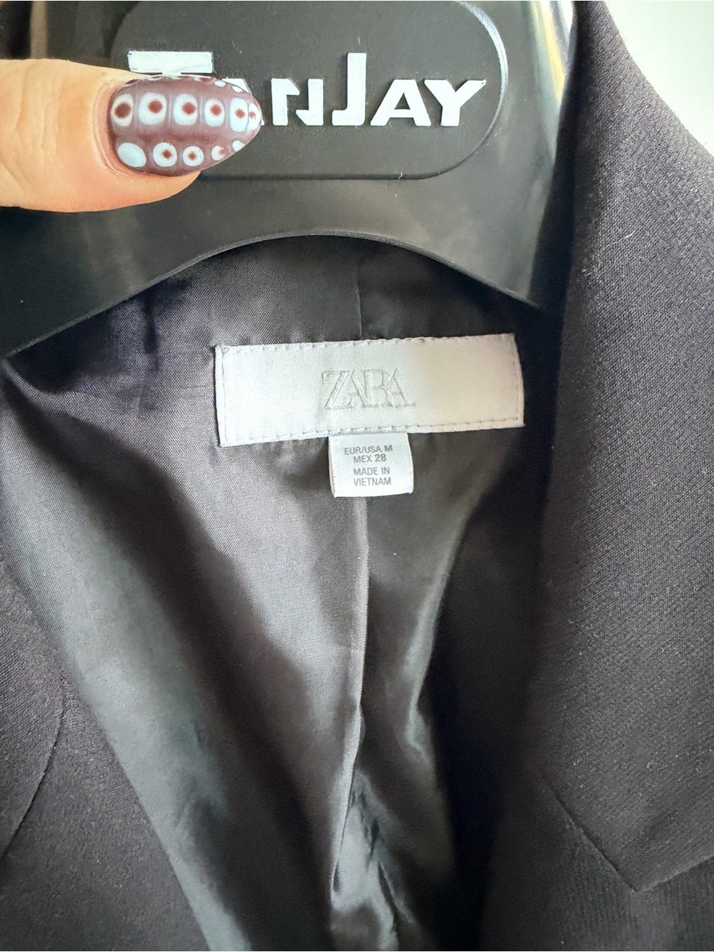 Zara Black Double-Breasted Blazer - Picture 3 of 4